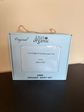 Tree Organic King Sheet Set - Light Blue